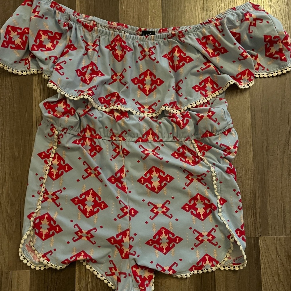 JUSTIFY Off The Shoulder Romper SZ XL - Picture 7 of 9